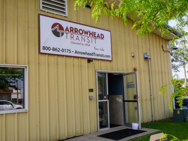 Outside of the Arrowhead Transit Cambridge office.