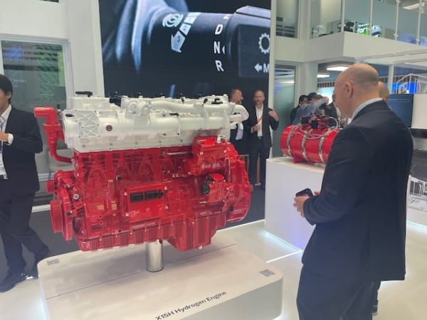 Cummins X15H hydrogen truck engine.