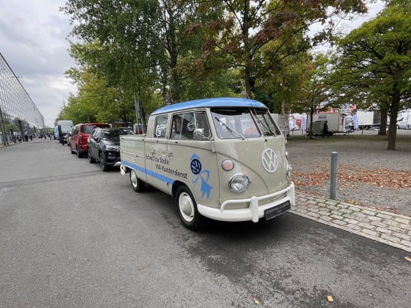 A classic VW Transporter pickup.