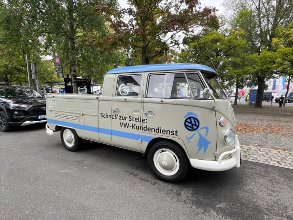 A classic VW Transporter truck.