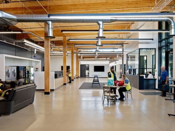 Interior image of C-TRAN's campus expansion common room.