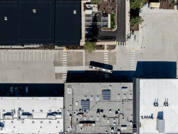 Aerial image of C-TRAN's campus expansion lot.