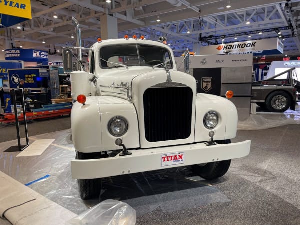 1950s-vintage Mack B-Series truck at TMC's 2025 Annual Meeting.