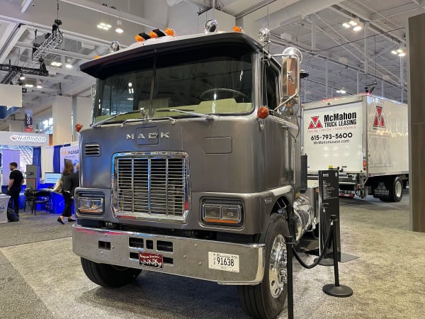 1970s-vintage Mack cabover at TMC's 2025 Annual Meeting. 