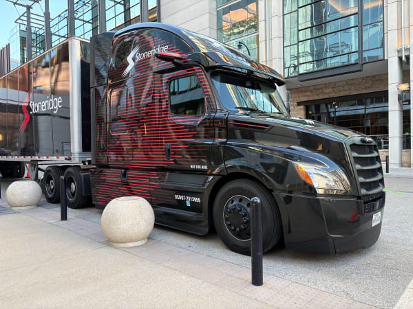 Stoneridge demonstration truck at TMC's 2025 Annual Meeting. 