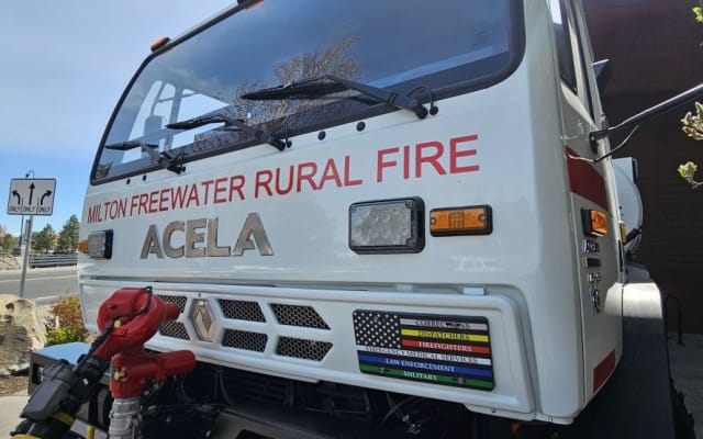 Up close look at badging on Acela Monterra 6x6 Tactical Truck