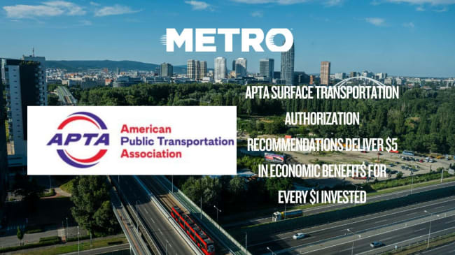APTA: Surface Transportation Funding Delivers 5:1 Economic Return, Supports 41,400 Jobs per $1B