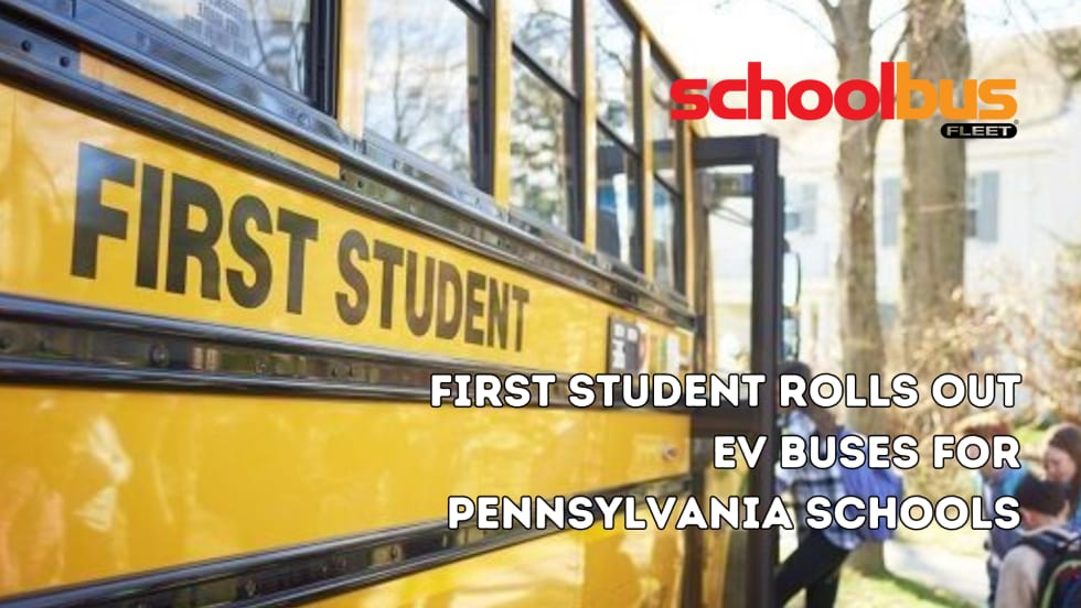 First Student school bus waiting for passengers to climb aboard.