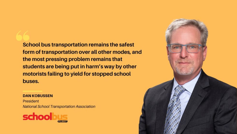 Quote from article and image of Dan Kobussen, president NSTA