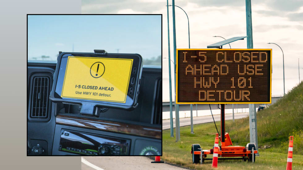 Drivewyze in-cab virtual alerts.