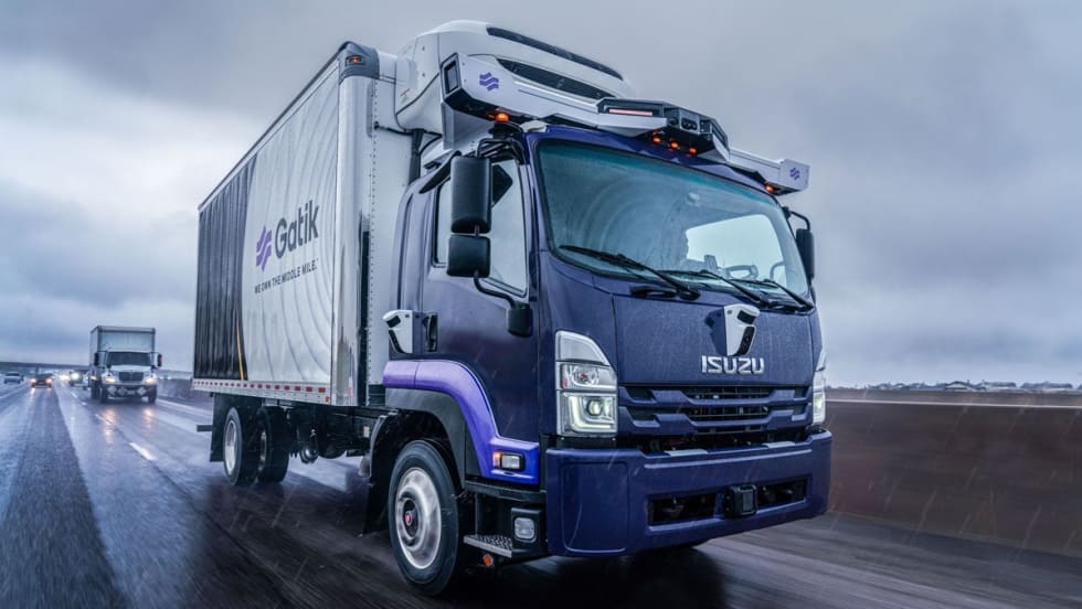 Isuzu-Gatik autonomous cabover truck.