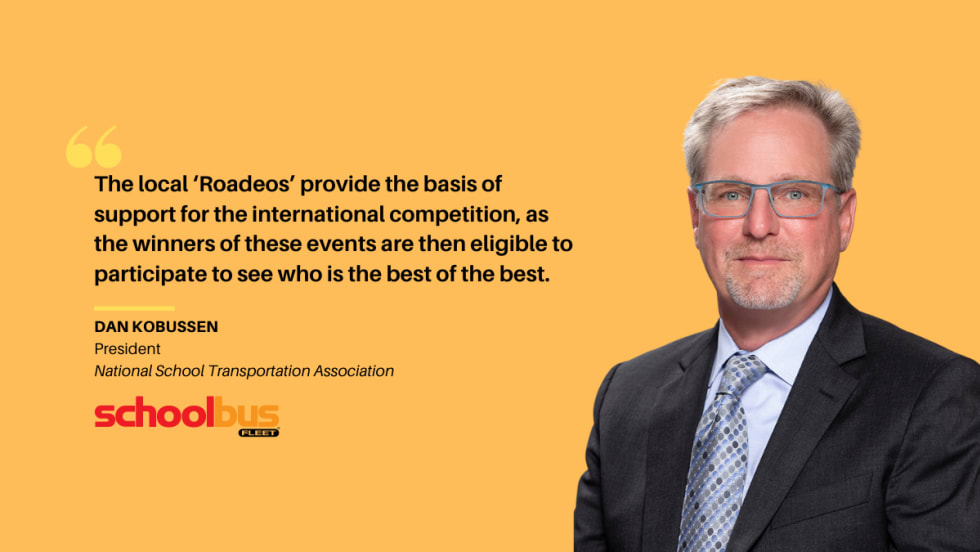 Quote from article and image of Dan Kobussen, president NSTA