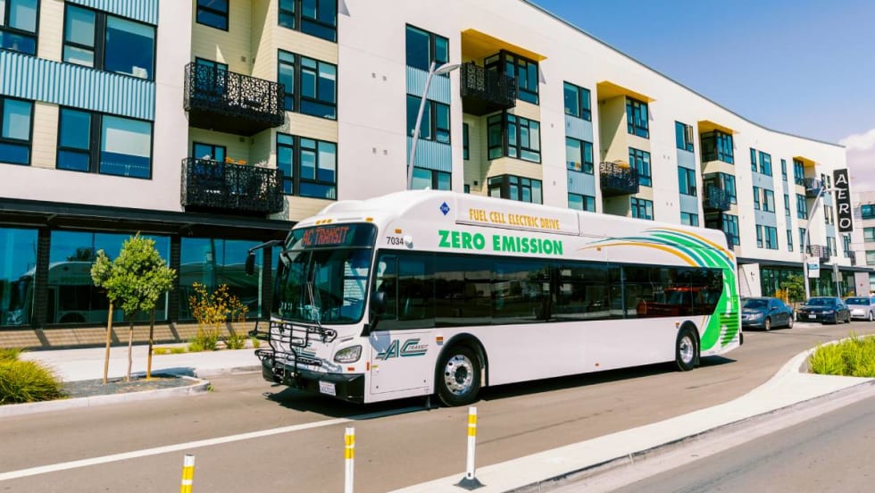 An AC Transit Zero Emissions Bus