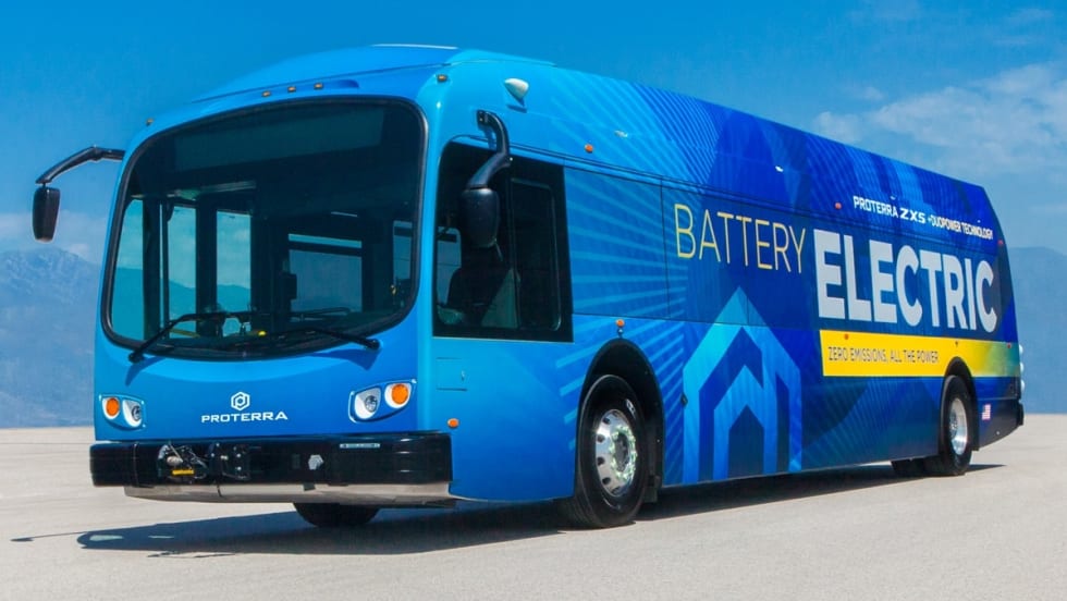 A Proterra electric bus.