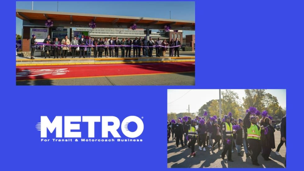 The ribbon cutting ceremony and parade for the opening of the Purple Line.