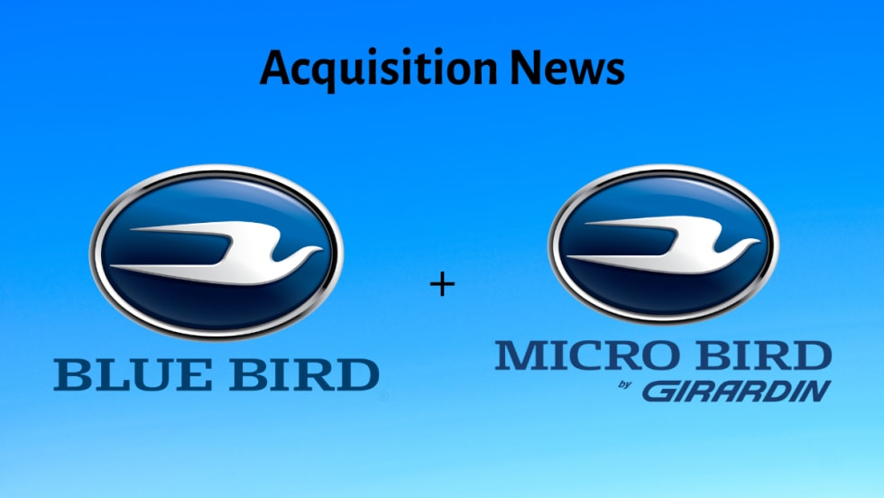 The Blue Bird and Micro Bird logos with a plus sign in between against a blue background