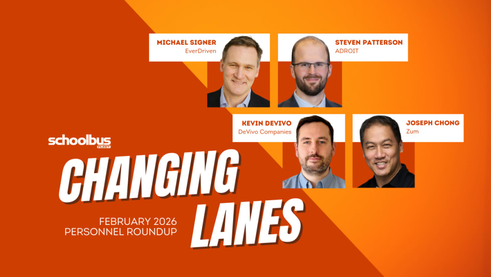 A red and orange personnel roundup graphic with text reading "Changing Lanes."