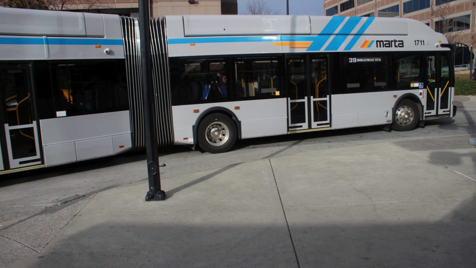 A MARTA articulated bus.
