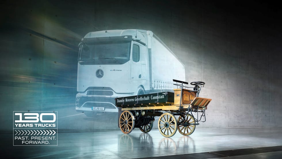 Mercedes-Benz 130 years of trucking. 