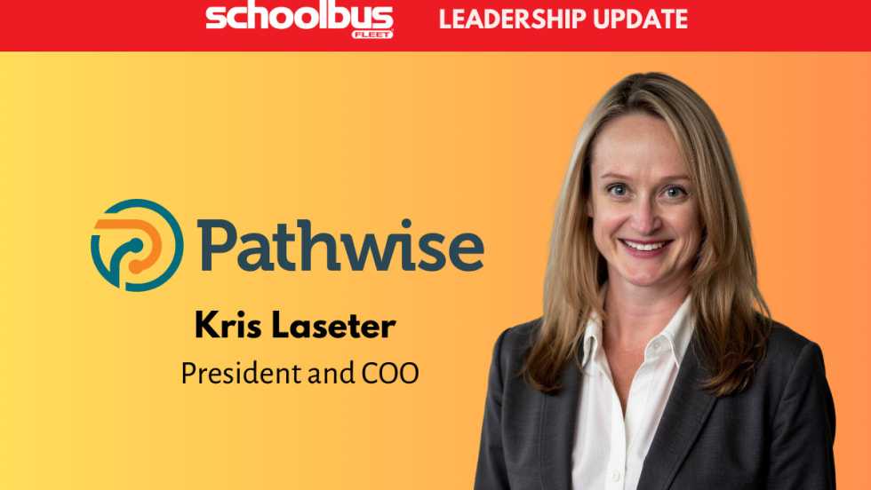 professional headshot of kris laseter against a gradient orange background, the pathwise logo, and text that says "leadership update"