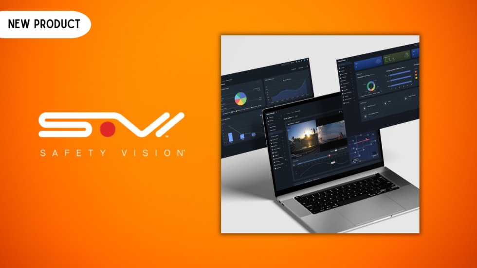 a product mockup showing the vision dashboard on laptop screens next to the safety vision logo