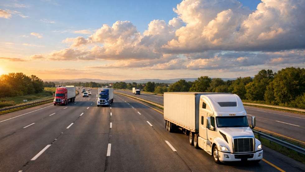 American Class 8 tractor-trailers.