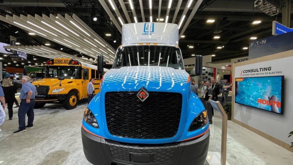 International RH electric truck.