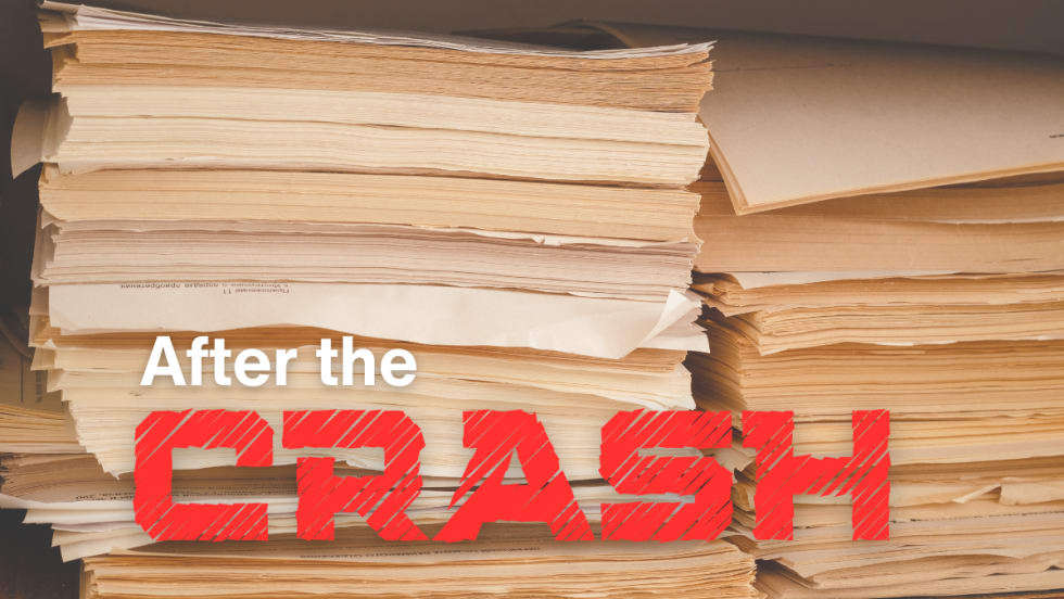 Illustration stacks of messy paperwork