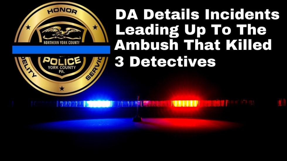 York County Police Department official badge with blue and red emergency lights