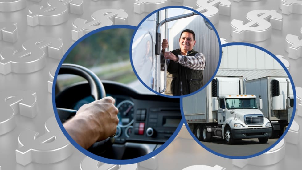 Truck driver pay graphic.