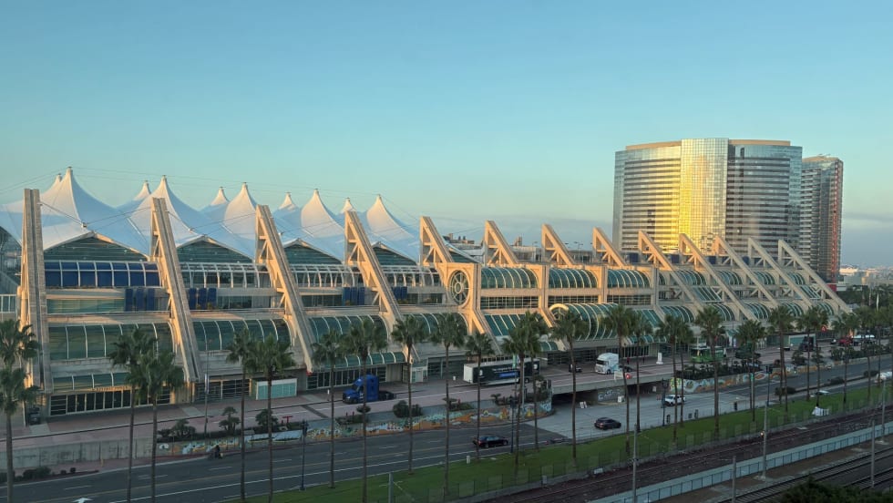 Morning light hitting the San Diego Convention Center