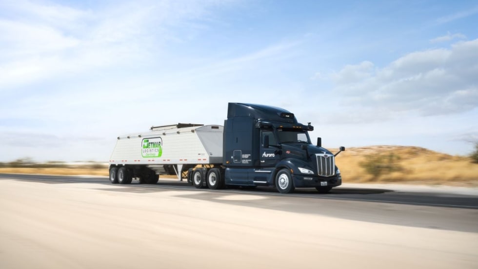 Aurora self-driving truck. 