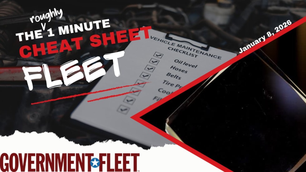 An image of the government fleet logo with fleet checklist and award's trophy. 