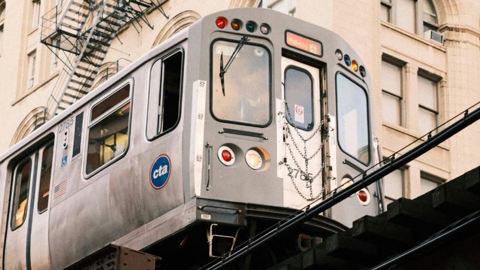A Chicago Transit Authority rail line in the city.