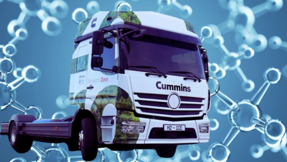 Cummins H2 hydrogen truck.