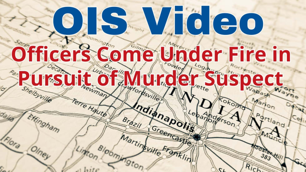 OIS Video news graphic about police pursuit on Indiana map background