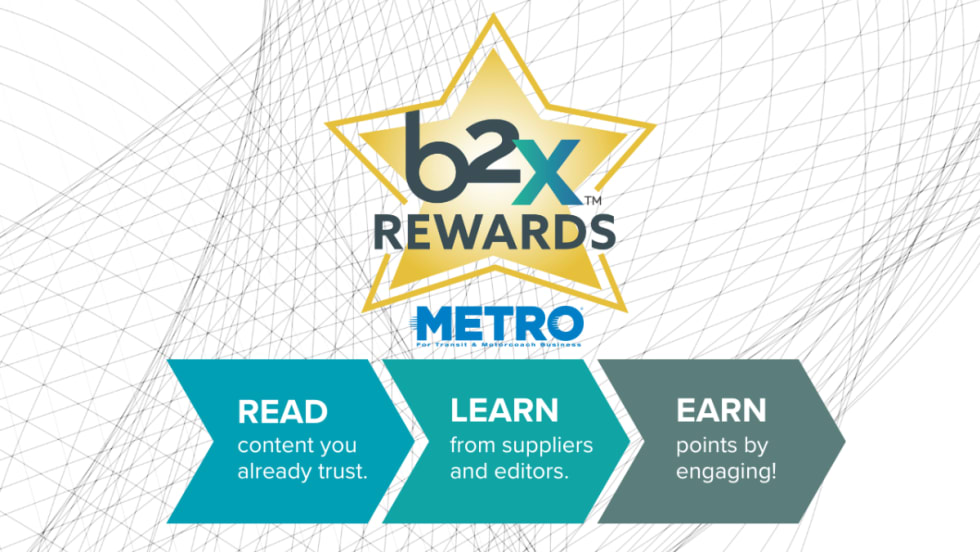 A b2x rewards logo and graphic reading "Read. Learn. Earn."