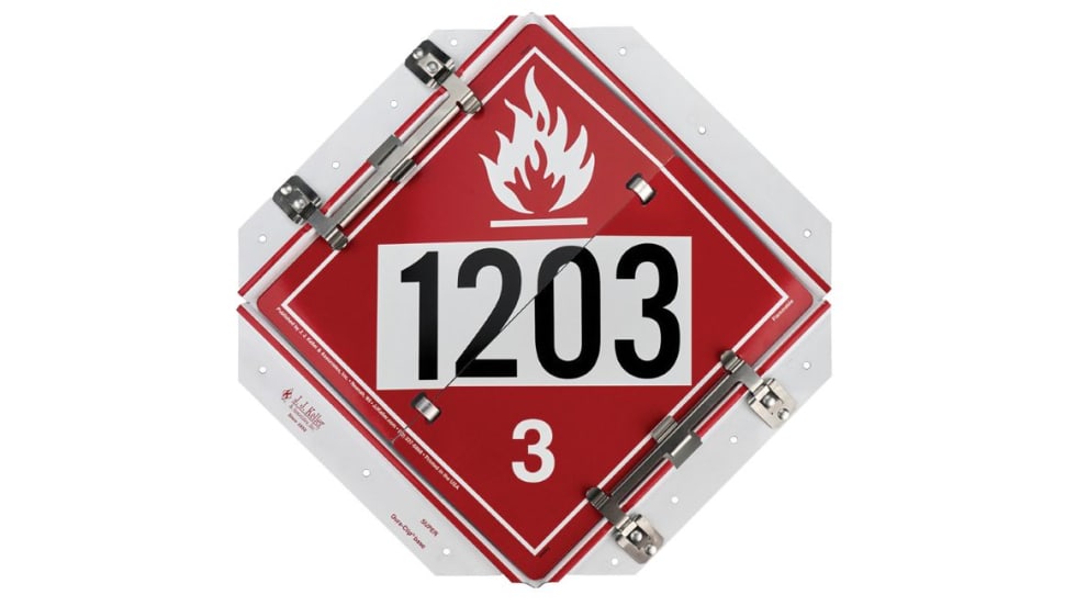 J.J. Keller fuel placard.