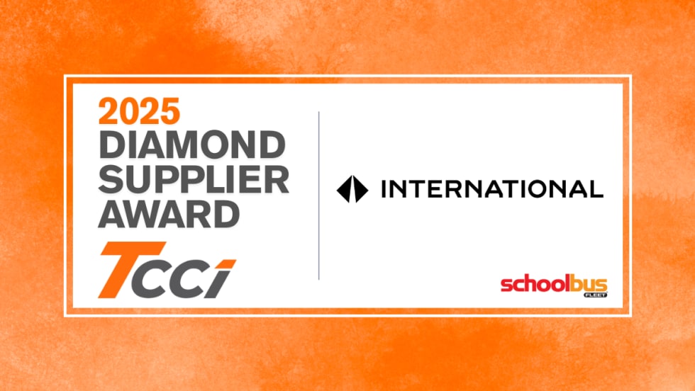 A white and orange graphic with TCCI and International logos, and text reading "2025 Diamond Supplier Award". 