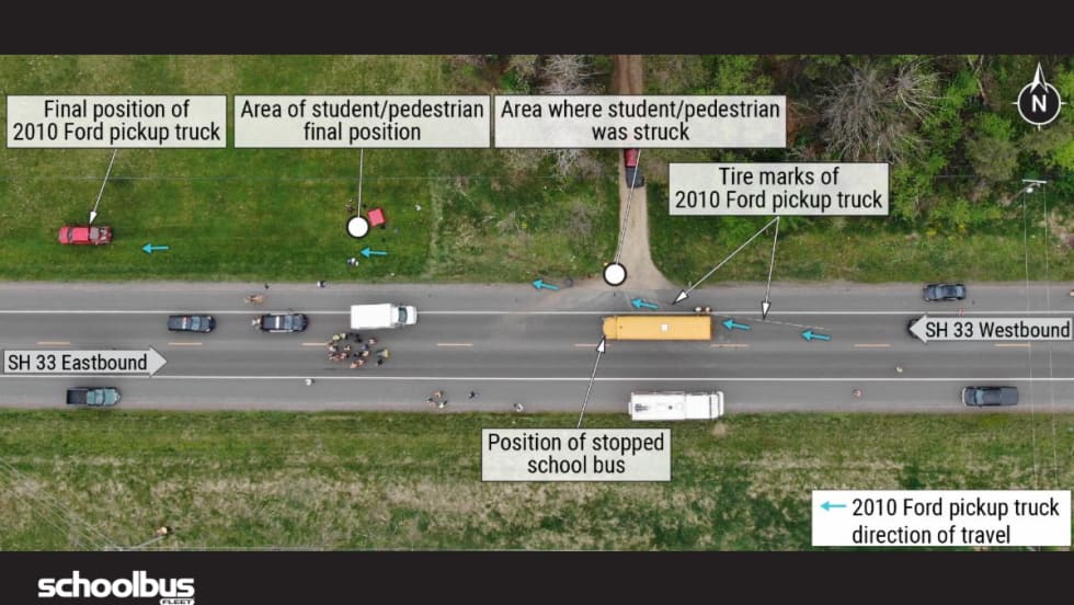 Aerial image of the crash scene.