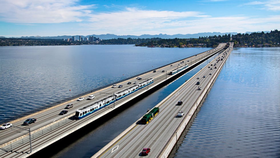 The Sound Transit Floating Bridge.