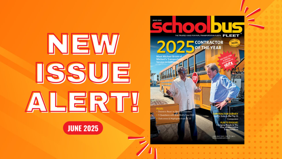 An orange graphic with the June 2025 SBF magazine cover and text reading "New Issue Alert!"