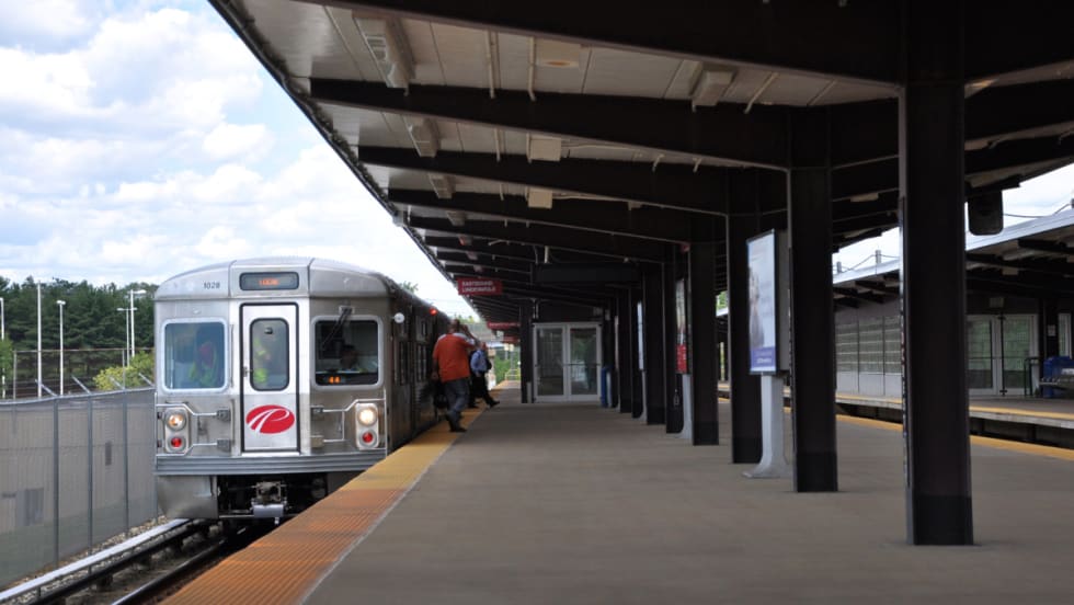 Image of a PATCO rail system platform.