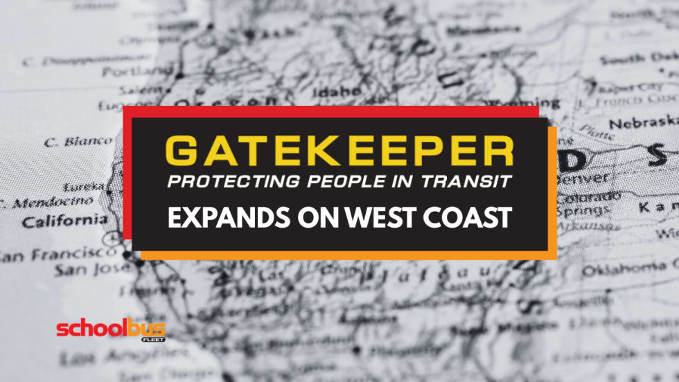 A black and white image of map depicting the West Coast of the U.S. with a Gatekeeper logo and text reading "Expands on West Coast".