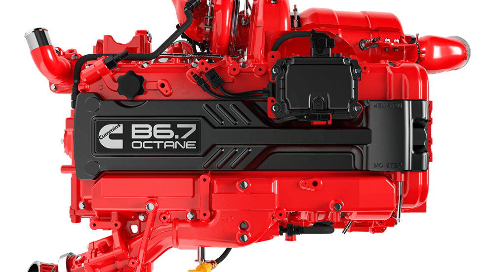 Cummins B6.7 gas truck engine.