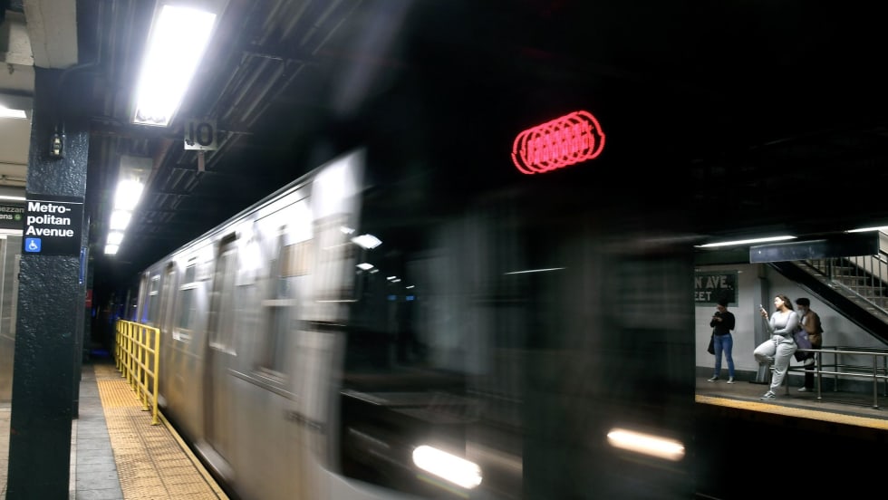 MTA Train in motion