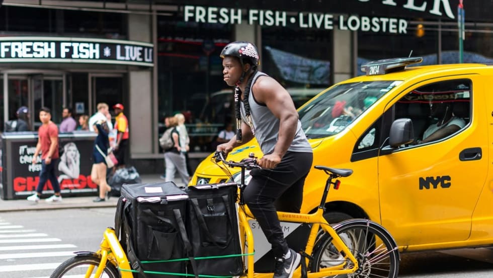 NYC bike delivery.