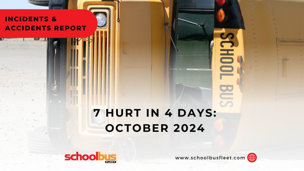 a school bus is overturned