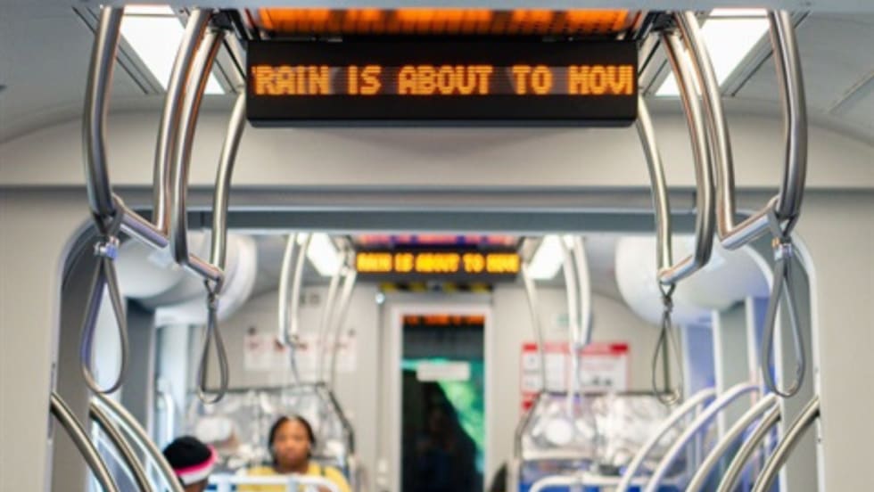Inside image a transit vehicle.