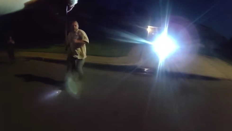 Man advances on officer with knife